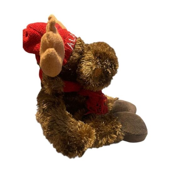 ACE Kids Brown Red Polyester Artic Circle ALASKA Moose Plush Stuffed Animal Toy - Picture 2 of 9